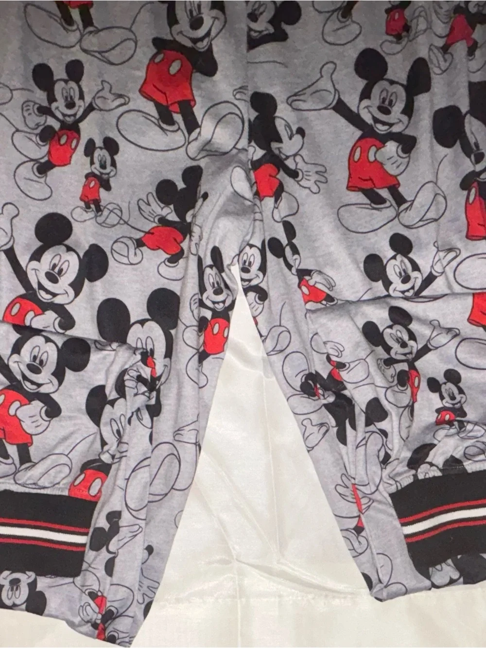 Disney Women’s Mickey Mouse Gray, Black and Red Women's Pajama Pants Size M - Picture 4 of 4
